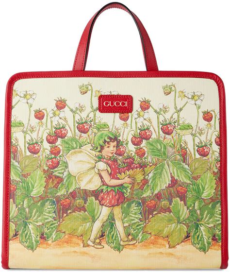 gucci strawberry fairy bag|gucci bag with butterfly buckle.